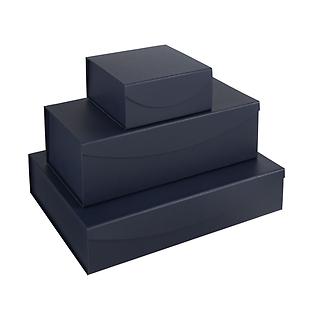 Navy Leatherette Collapsible Gift Boxes