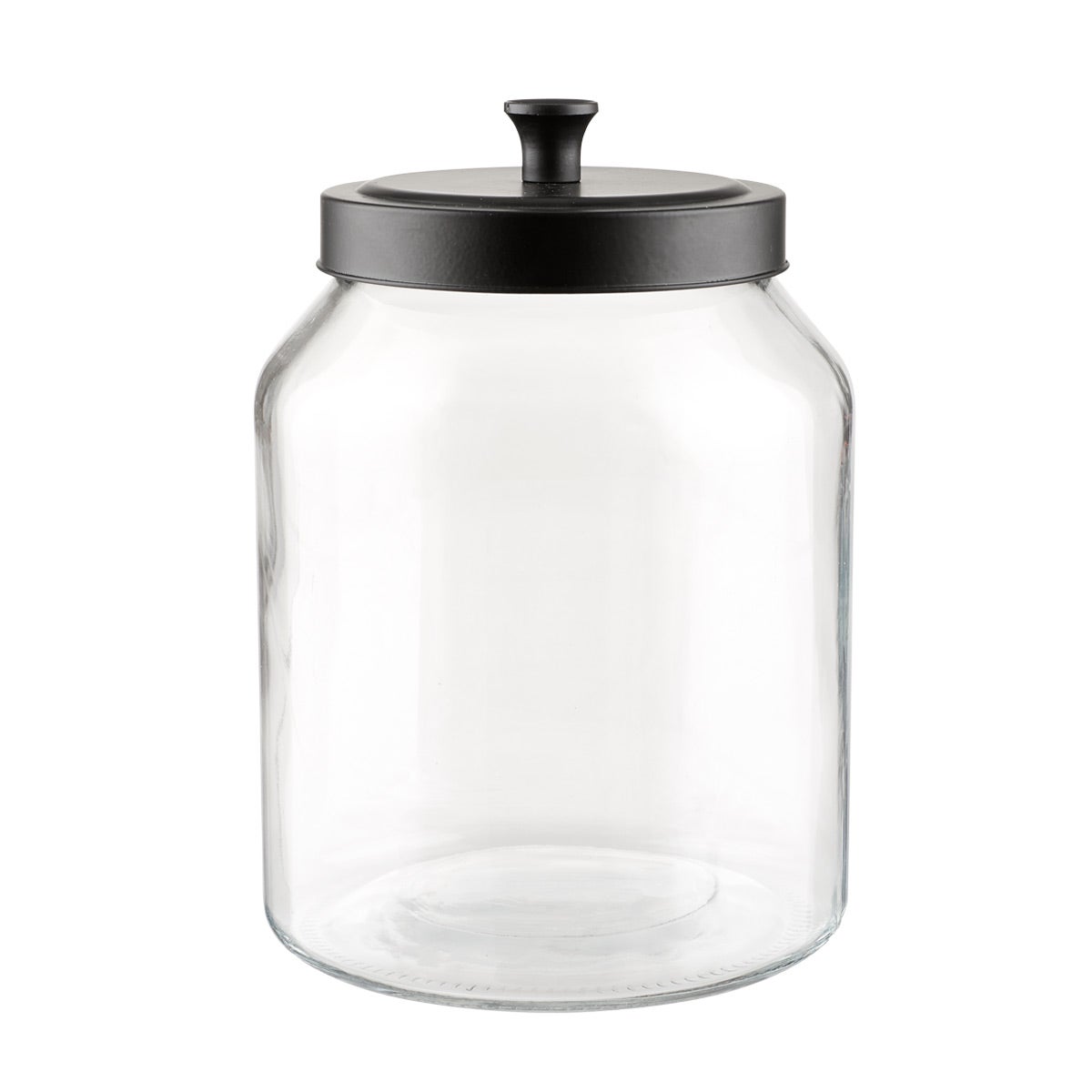 Glass Canisters with Matte Black Lids The Container Store