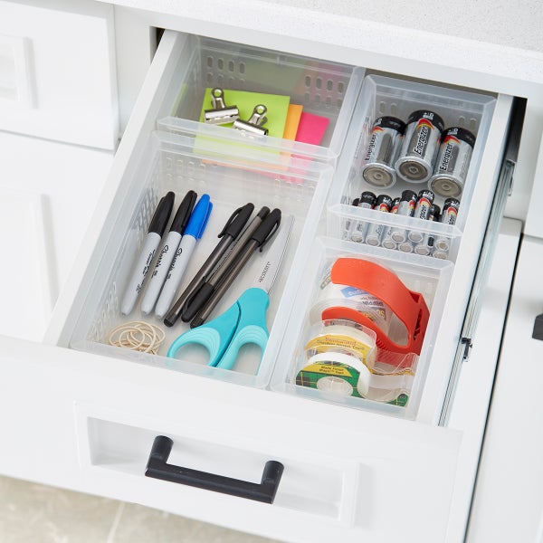 clear stackable drawers container store