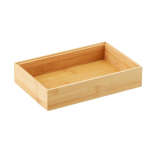 stackable bamboo drawer organizers