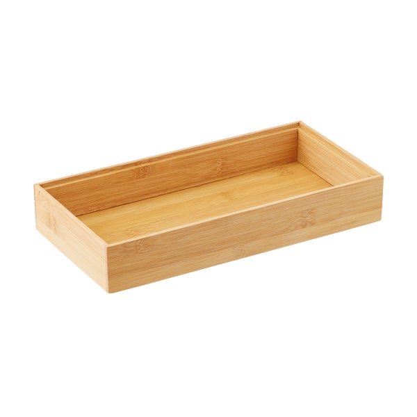 stackable bamboo drawer organizers