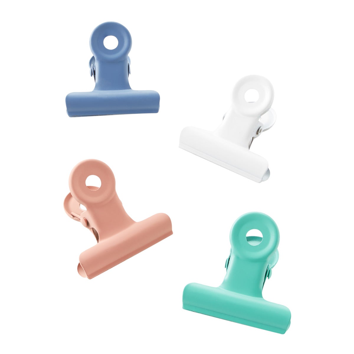 ThreeByThree Seattle Medium Bulldog Clip Magnets Muted Assorted Pkg/4