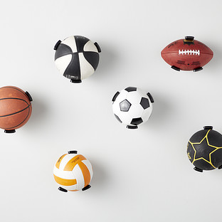 Plastic Ball Claw Wall Mount Basketball Holder Football Display Storage Rack IA 