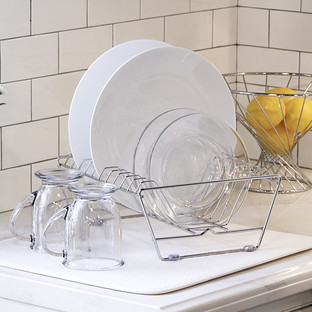 Kitchen Household Microfiber Dish Drying Mat Pad Sink Towel Tableware K0X0 