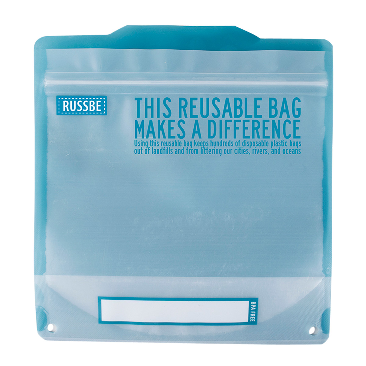 GENMERT Reusable Gallon Bags Statement Blue Pkg/8