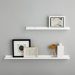 White Ledge Wall Shelves