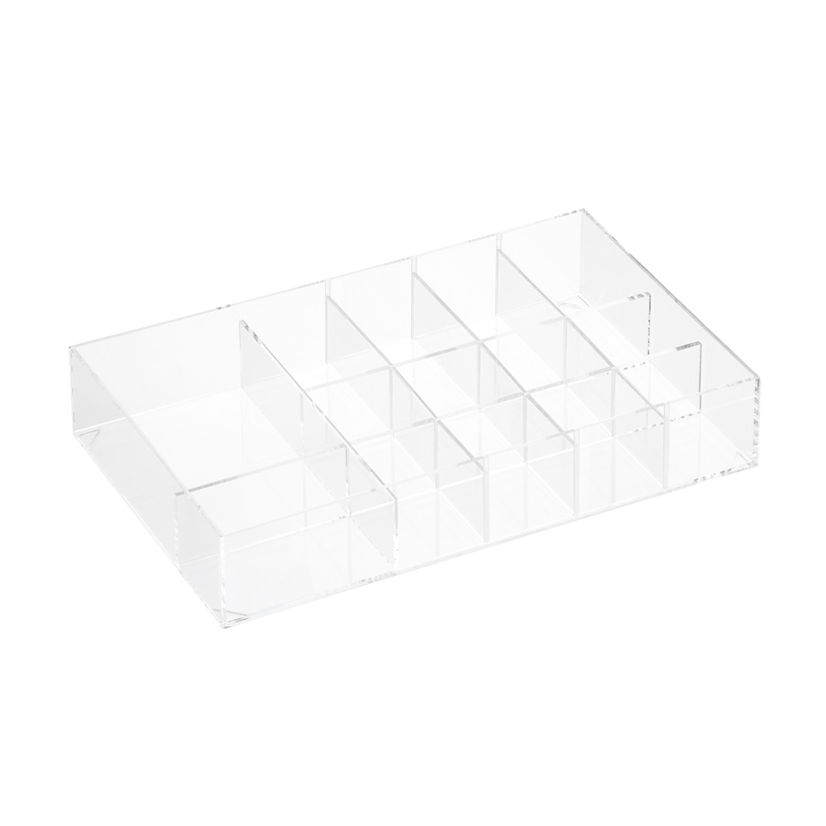 Brilliance Divided Large Acrylic Stacking Tray Clear