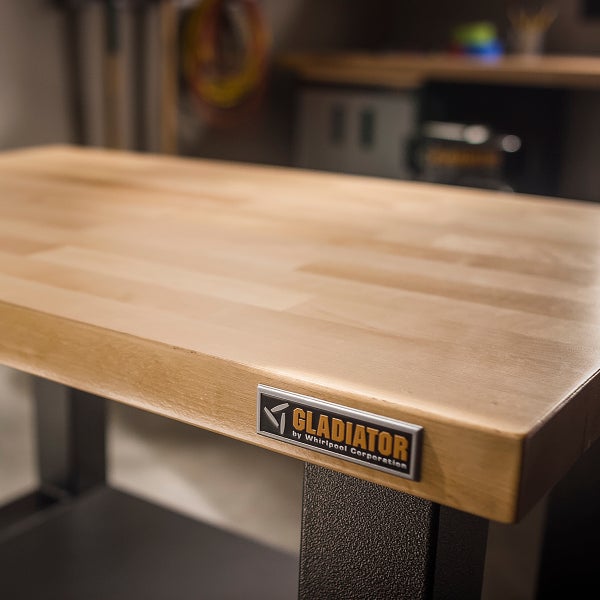 Gladiator Silver Tread 6' Solid Hardwood Workbench The Container Store