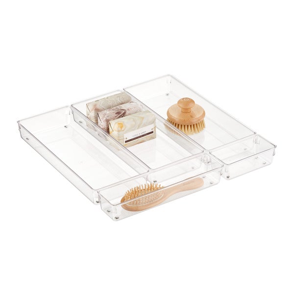 iDesign Linus Shallow Drawer Organizers Set of 5 The Container Store