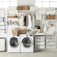 White Elfa Laundry Solution