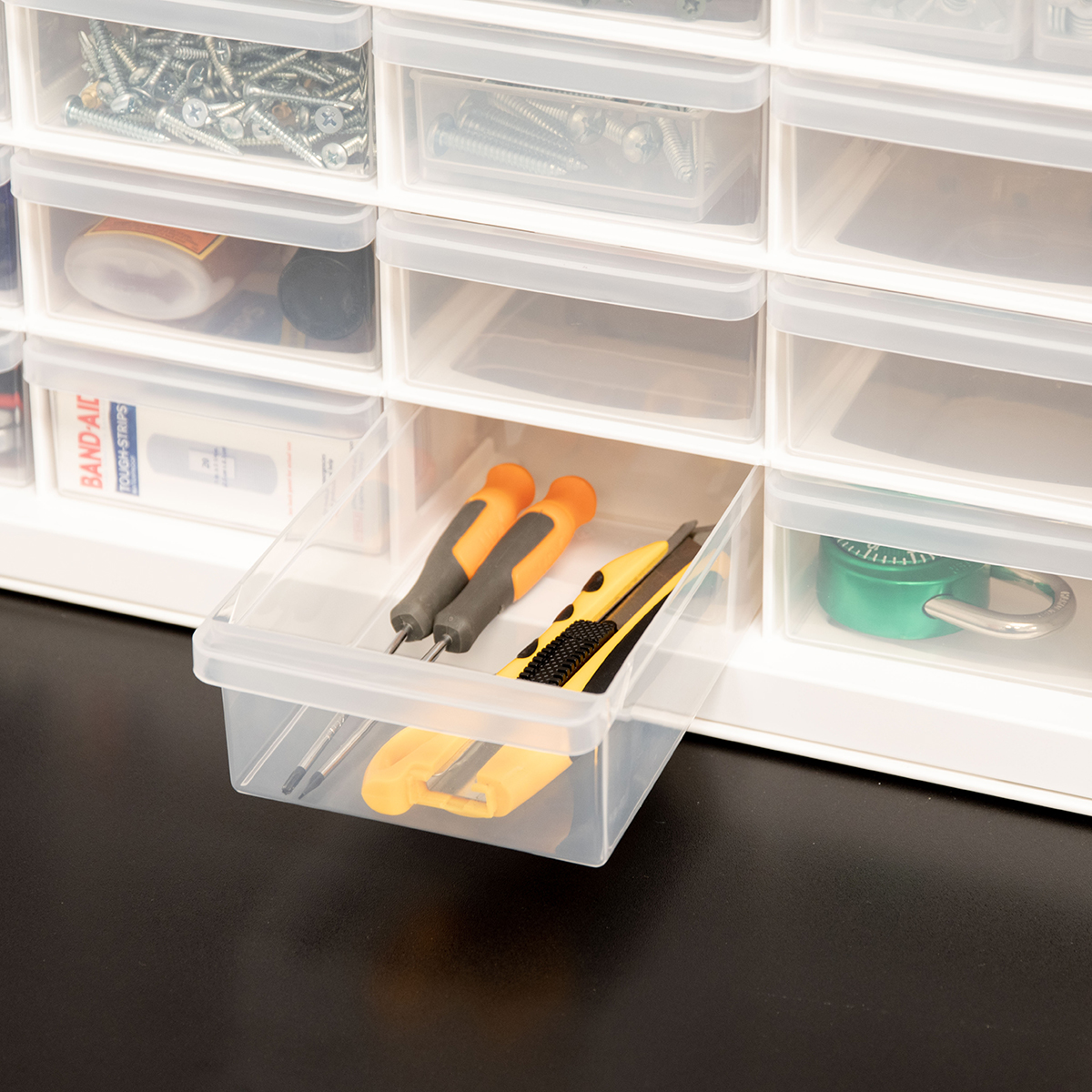 Small Parts Storage Cabinet Drawer Bin Organizer Box 44 Drawers Bins CraftBox 