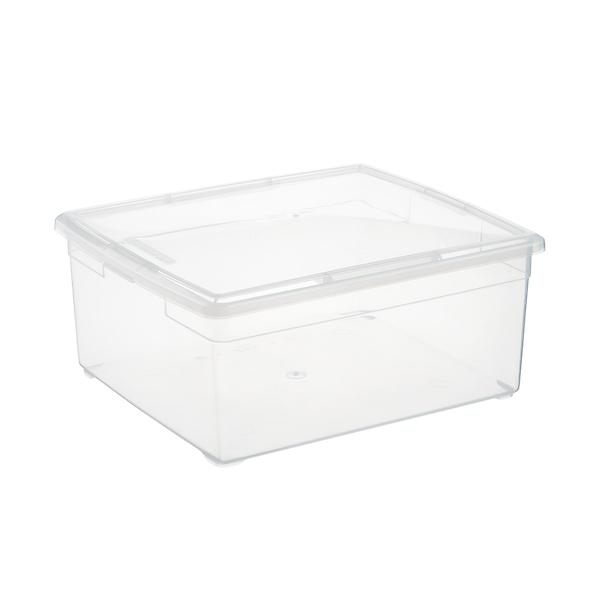 Rubbermaid Cleverstore Clear Plastic Storage Bins with Lids, 95 Qt