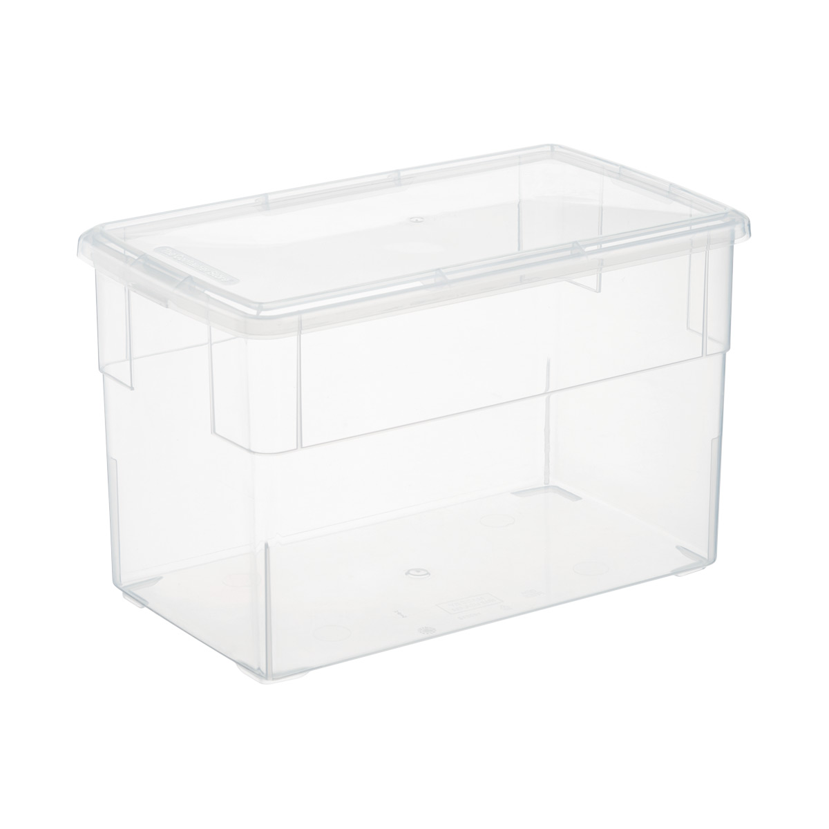 URBNLIVING Large Mano Black Plastic Storage Box With Clip On Lids 1, 20 Litre 