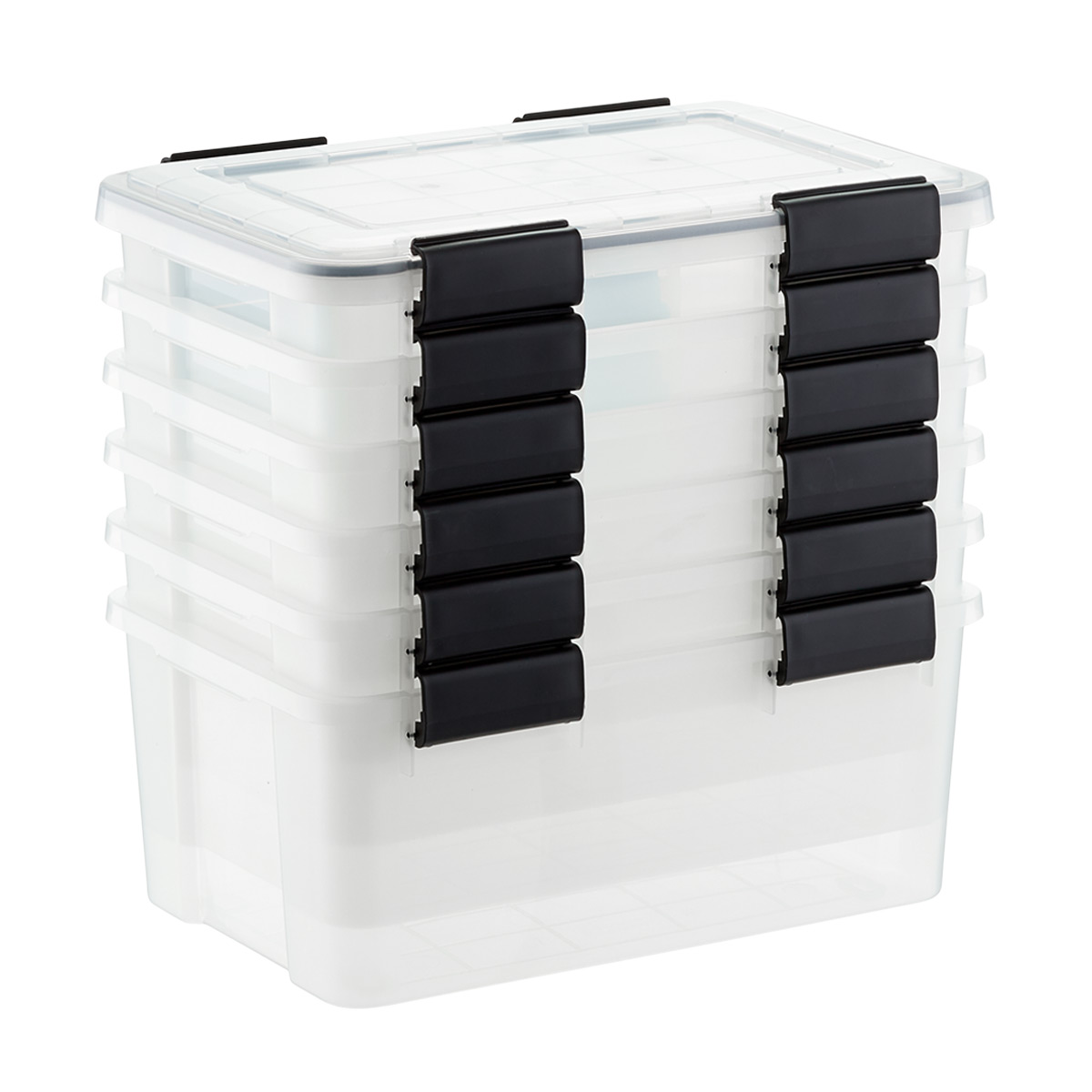 Iris USA Weathertight Storage Box, Clear, 19 qt