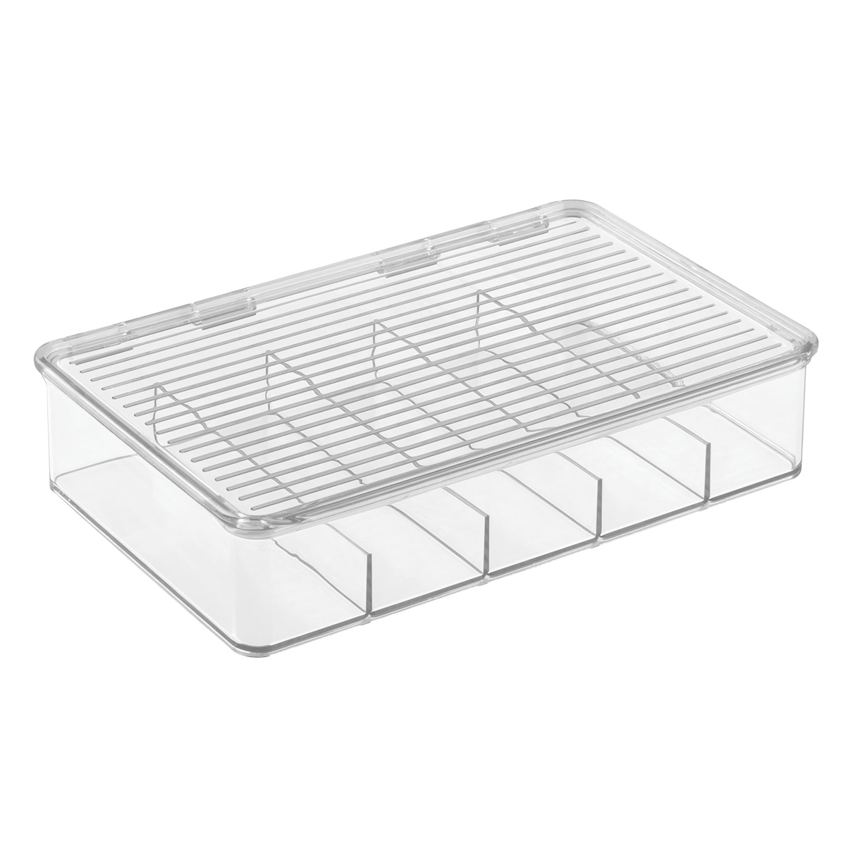 iDESIGN Linus Large Battery Organizer Clear
