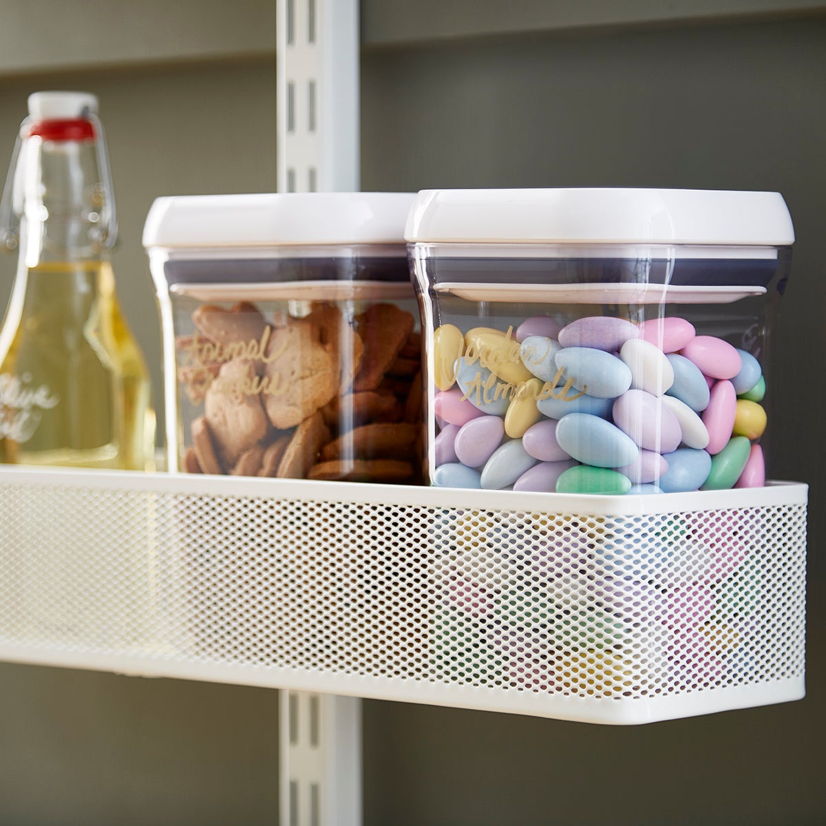 Elfa Utility White Mesh Pantry Over the Door Rack | The Container Store Elfa White Utility Mesh Closet Over The Door Rack