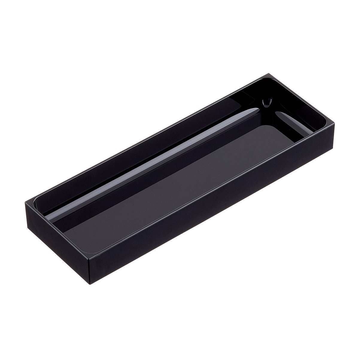 Shallow Black Stackable Drawer Organizers The Container Store