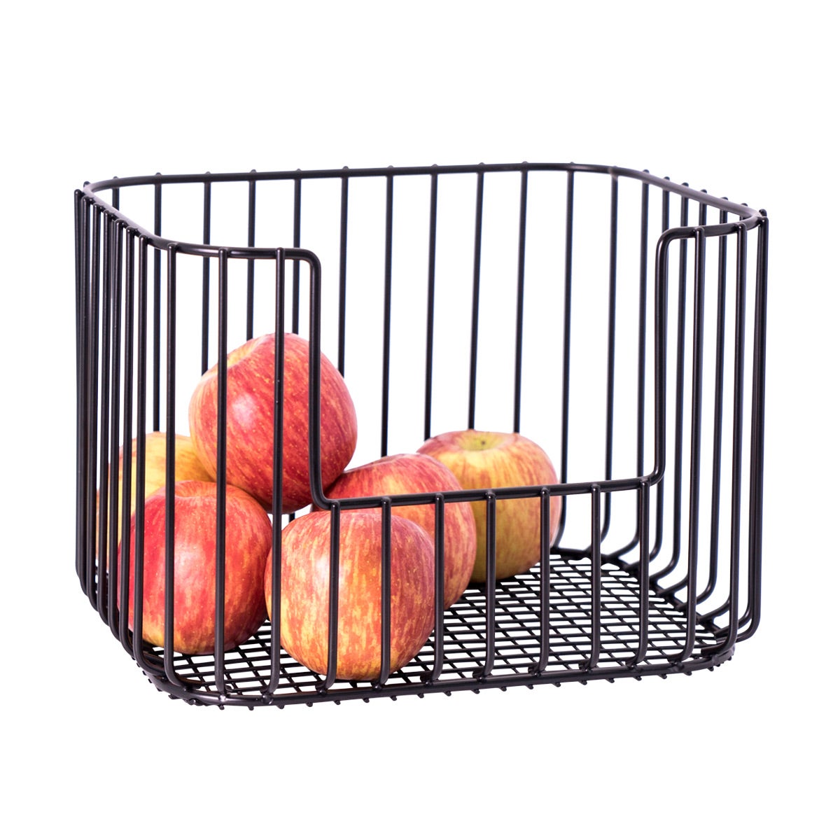Small Vertica Wire Stacking Bin Black