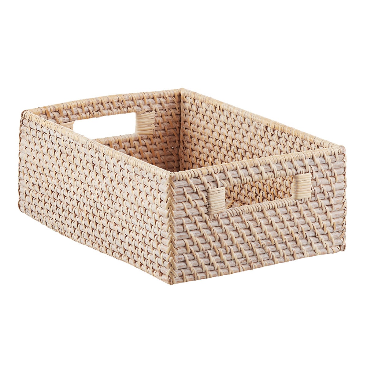 Rattan Storage Bins with Handles The Container Store