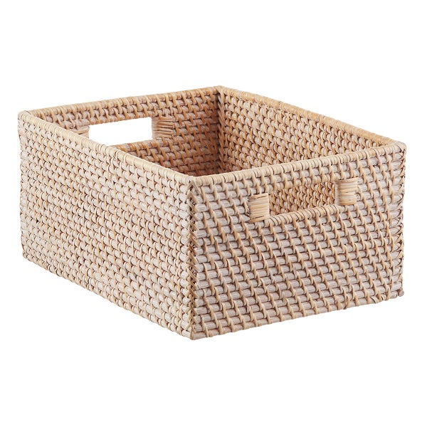 Rattan Storage Bins with Handles The Container Store