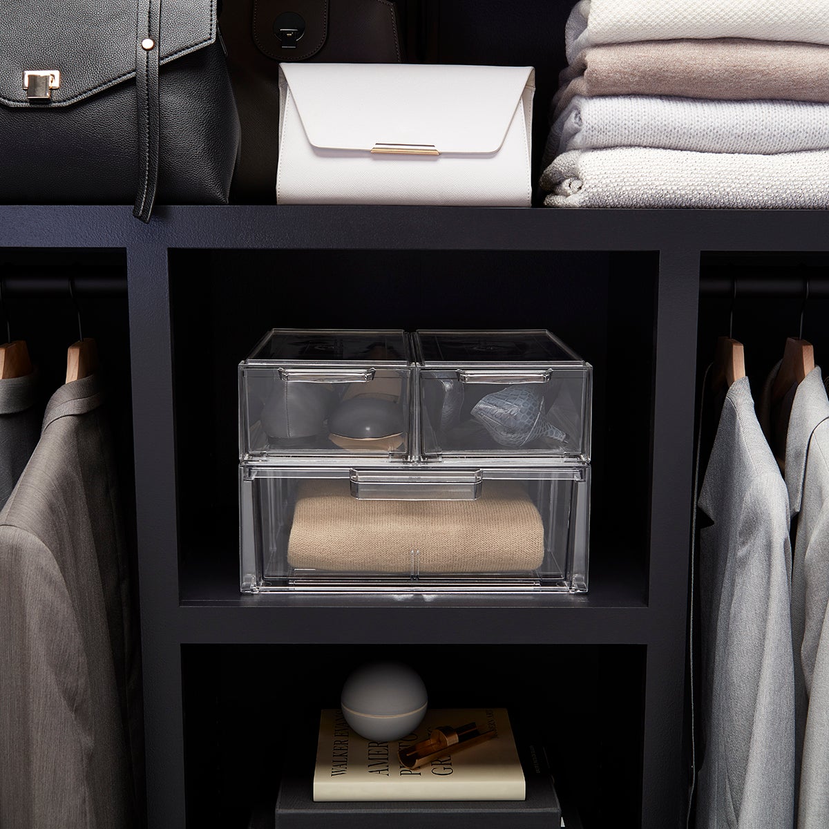 Clear Stackable Shirt & Accessory Drawer