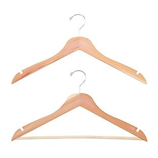 The Container Store Case of 120 Non-Slip Velvet Suit Hangers Taupe, 17-1/2 x 1/4