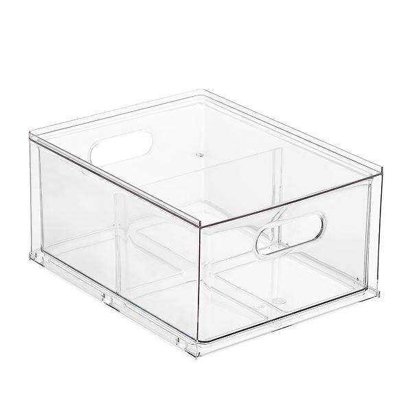 2 Pack Stackable Makeup Organizer And Storage, Acrylic Organizers, Clear  Plastic Storage Drawer With Handles For Vanity, Undersink, Kitchen Cabinets