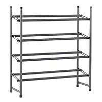 Graphite 4-Tier Expandable Shoe Rack | The Container Store