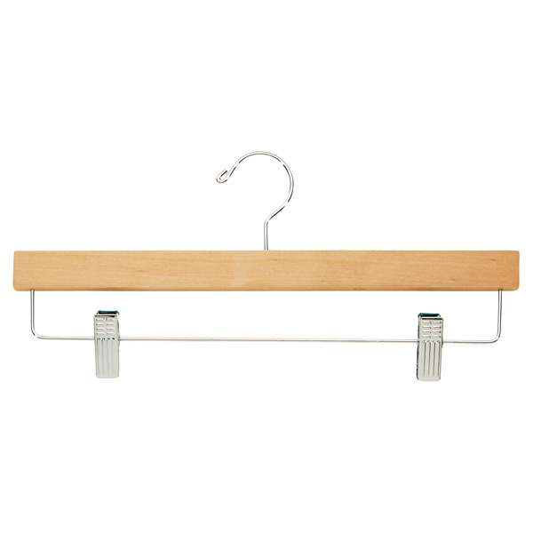 The Container Store Wood Pant/Skirt Hanger Natural