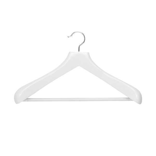 The Container Store Superior Wood Coat Hanger Ribbed Bar White