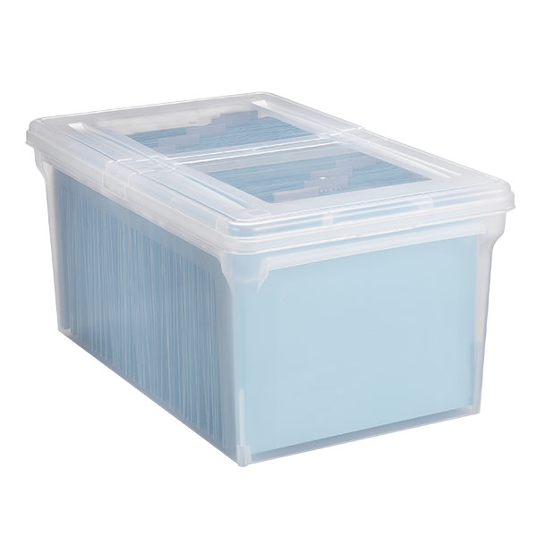 Case of 5 X-Large File Tote Boxes Translucent