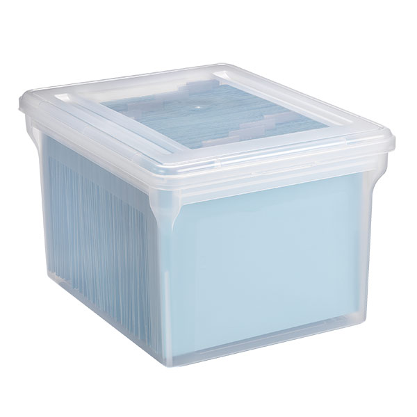 Case of 6 File Tote Boxes Translucent