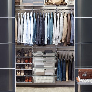 Elfa Classic 6' Platinum Reach-In Closet