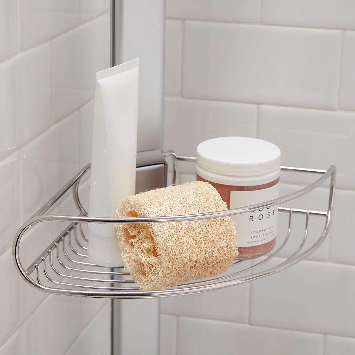 simplehuman Stainless Steel Tension Pole Shower Caddy