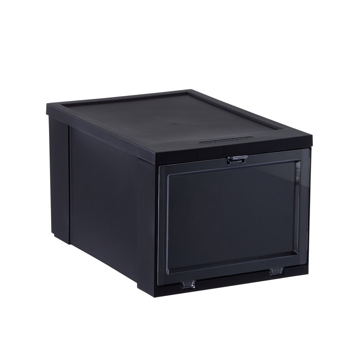 Small Drop-Front Shoe Box Black