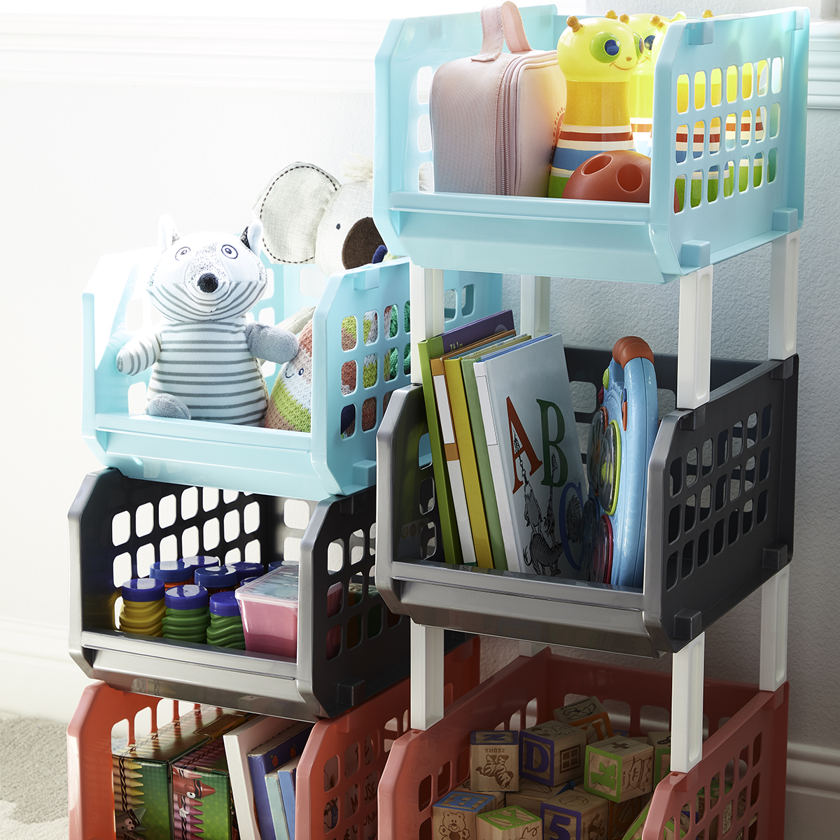 stackable toy bins