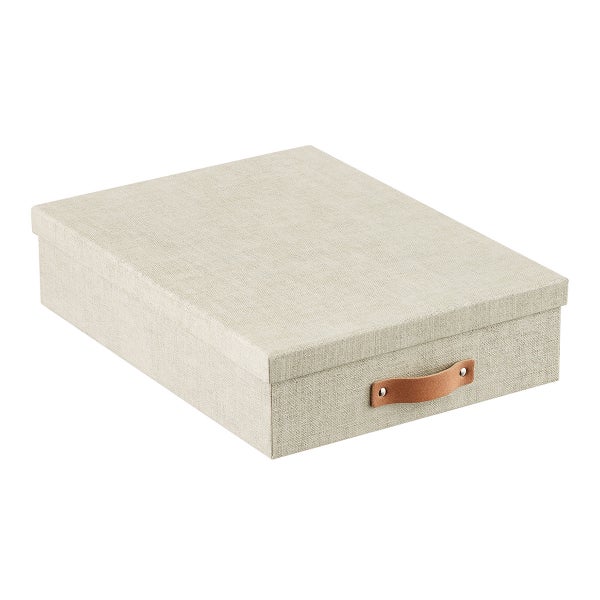 Bigso Linen Marten Office Storage Boxes The Container Store