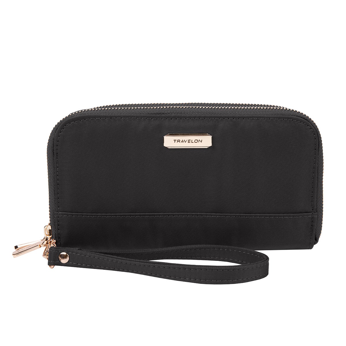 Travelon RFID-Blocking Black Double Zip Wallet | The