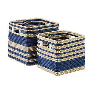 Square Seagrass Bins with Handles