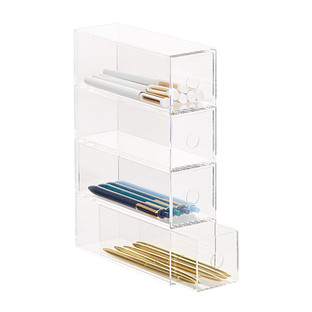 Slanted 4-Section Acrylic Pen Holder The Container Store, 44% OFF