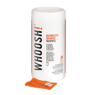 WHOOSH! Screen Shine 70 Wipes Canister (W! Cleaning Cloth Included)