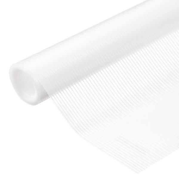 Clear Ribbed Shelf Liner, Waterproof, Non-Adhesive Plastic (12 Inch x 40  Feet)