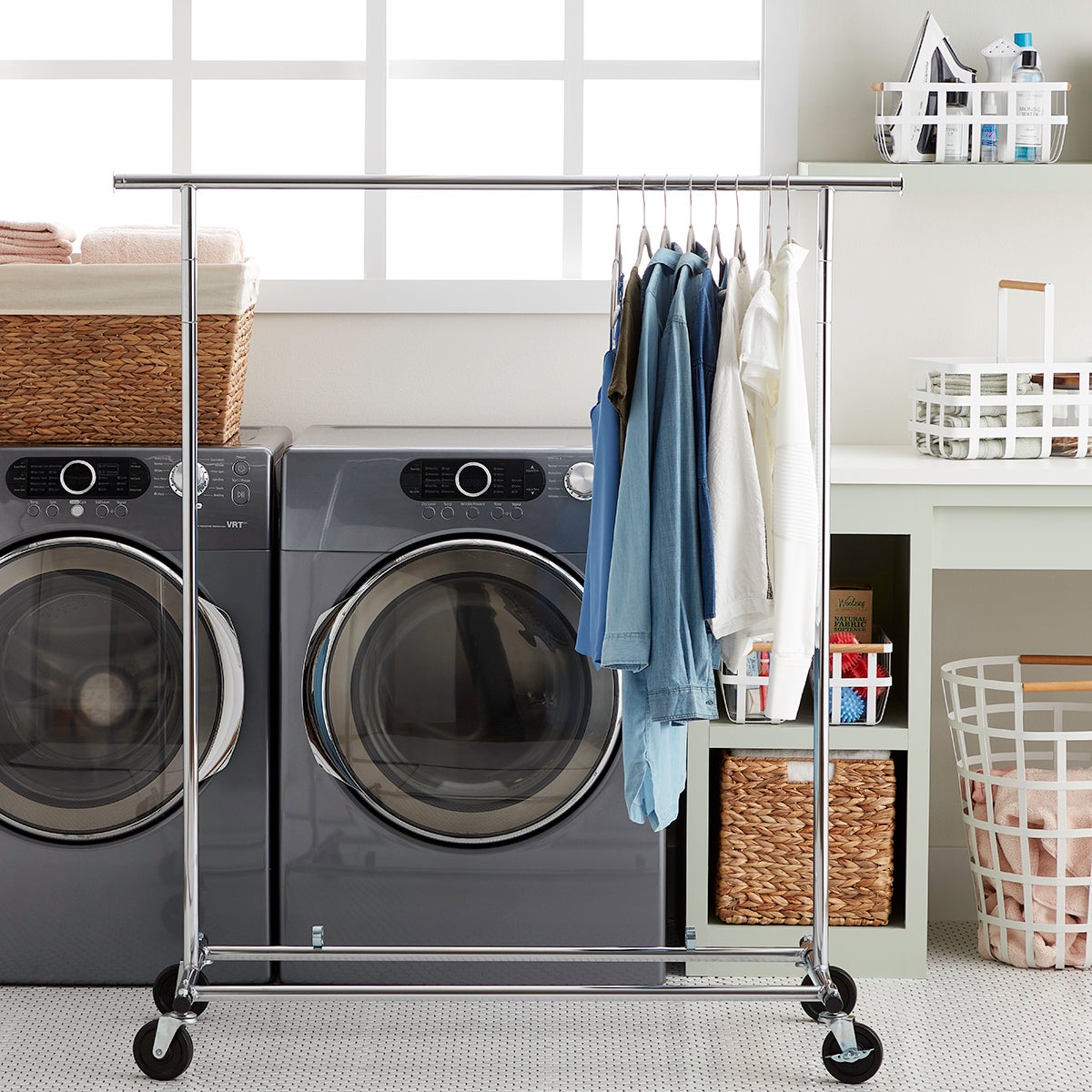Removed MTMD- Chrome Metal Folding Commercial Clothes Rack