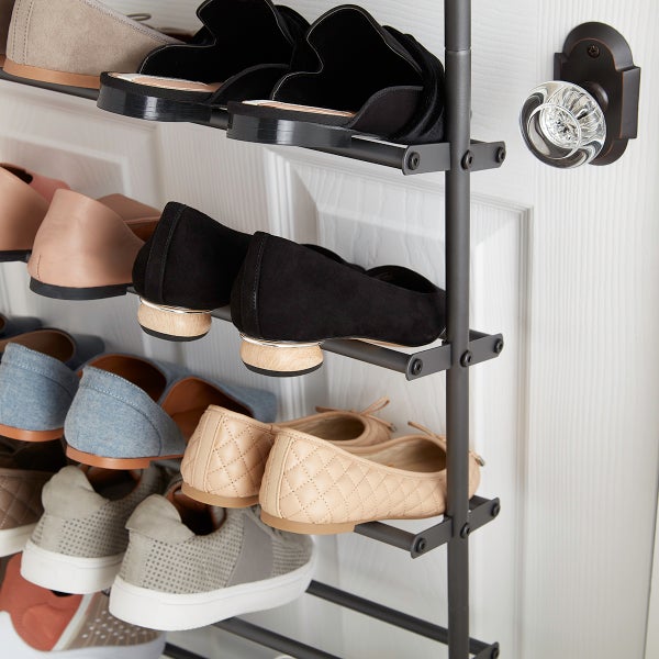Graphite 12Tier Over the Door Shoe Rack The Container Store