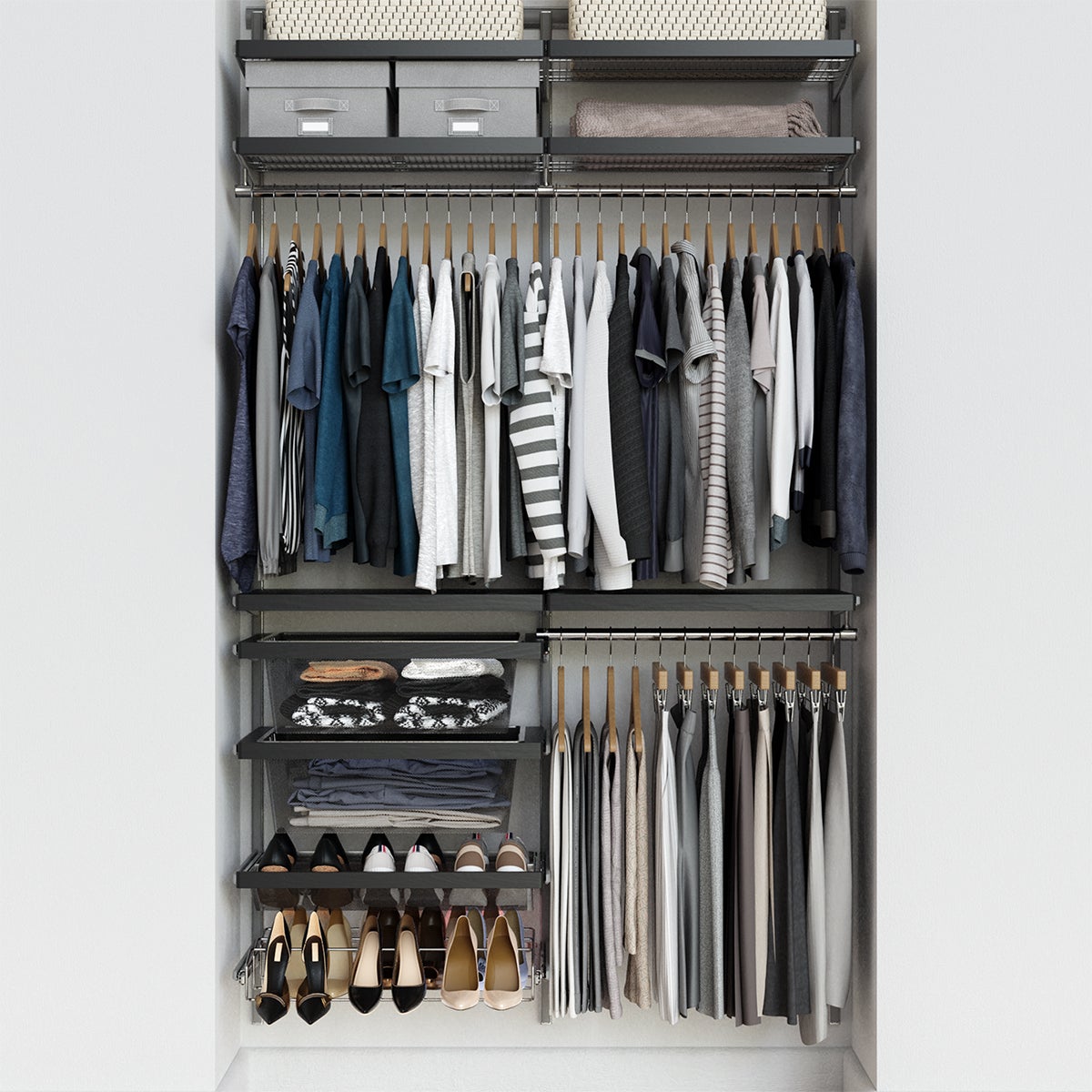 Elfa Décor 4' ReachIn Closet The Container Store