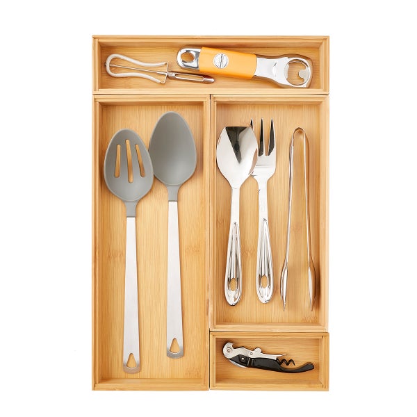 12" x 18" Bamboo Drawer Organizer Starter Kit | The Container Store