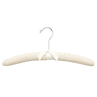 Natural Canvas Padded Hangers w/Chrome Hook & Clips - Closet Hanger Factory