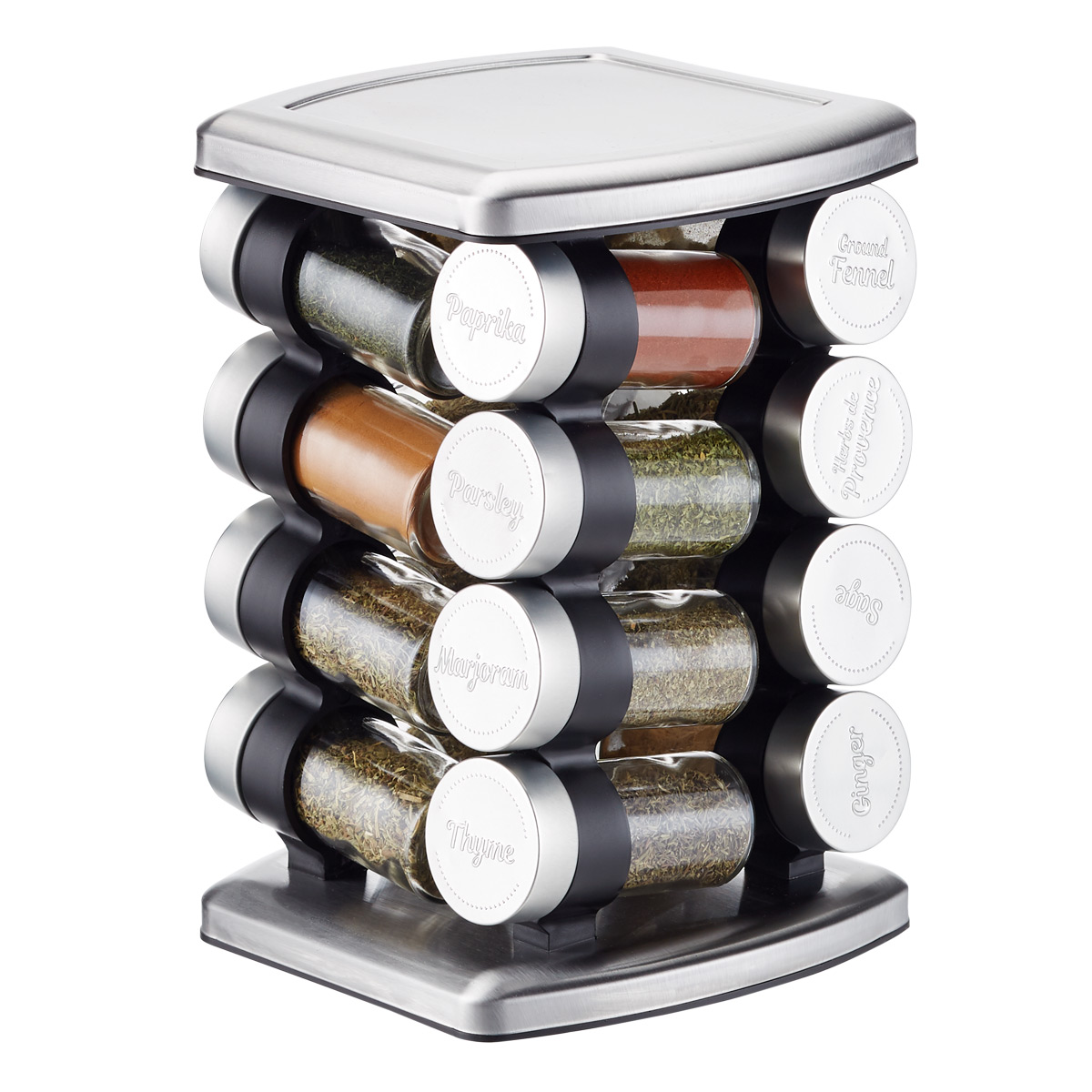 Spice rack discount with empty bottles