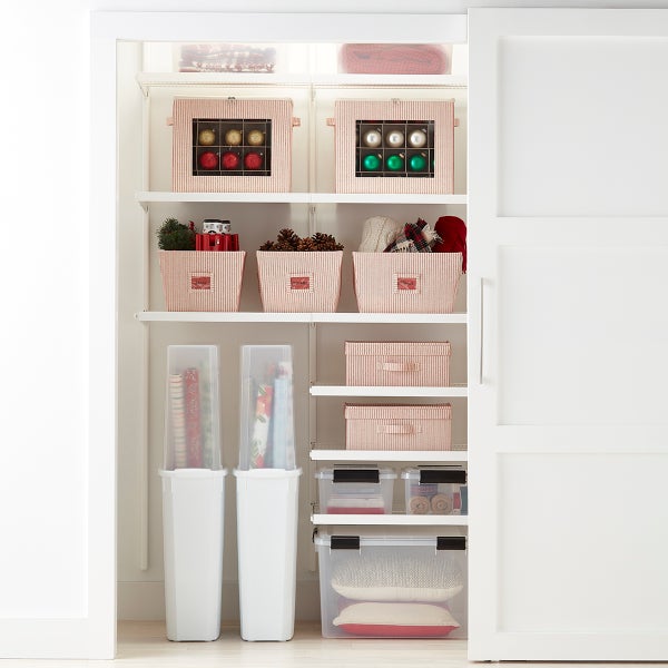 Iris Clear Vertical Gift Wrap Box The Container Store