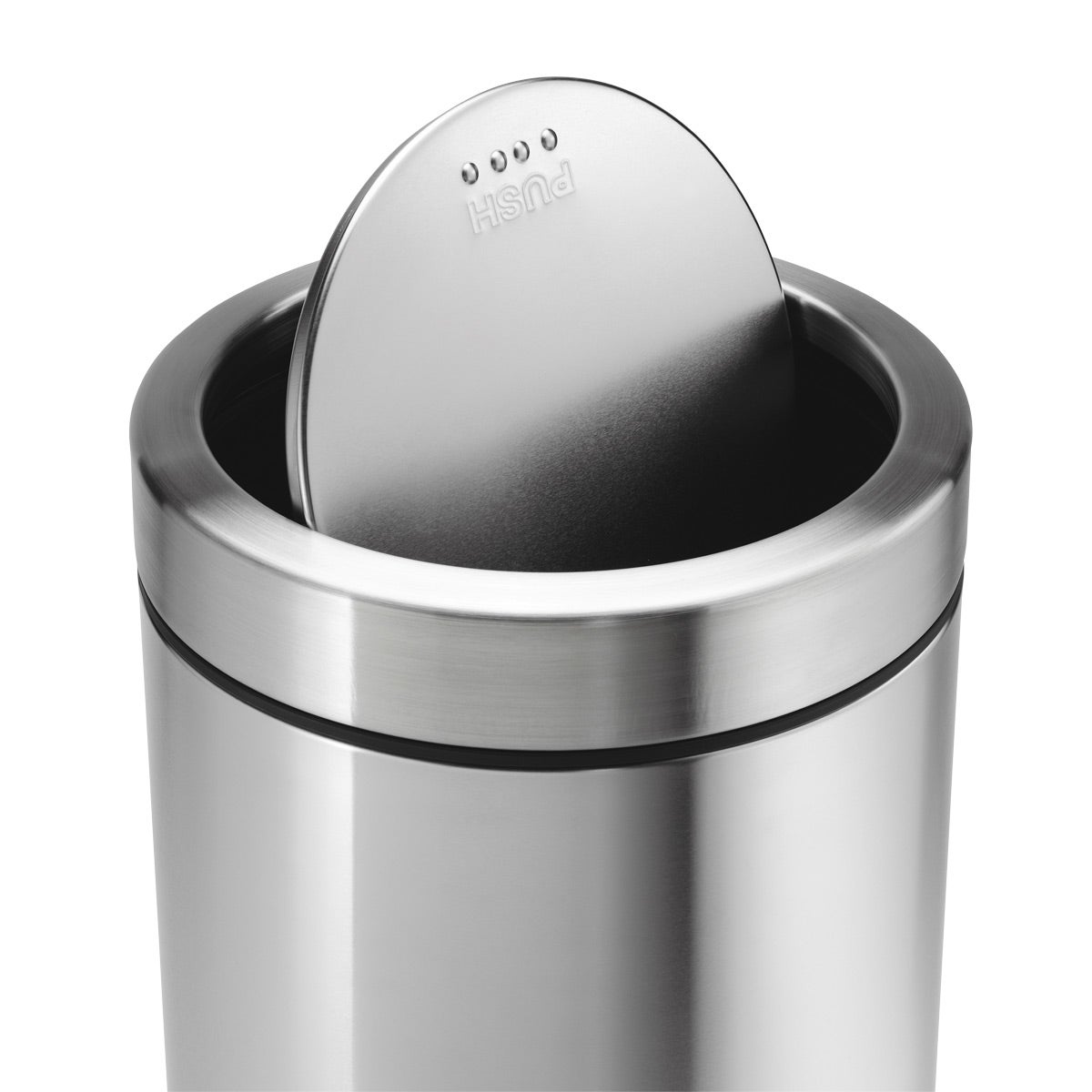 simplehuman Stainless Steel 14.5 gal. Swing-Lid Trash Can